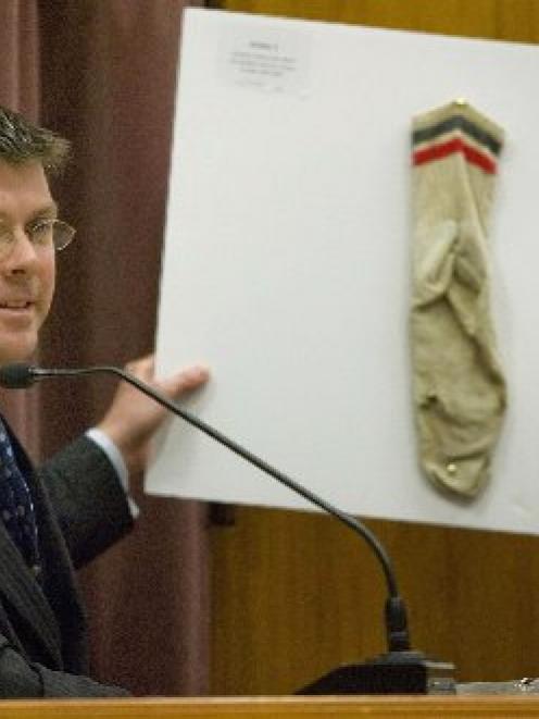 Forensic scientist John Manlove gives evidence in Christchurch yesterday.