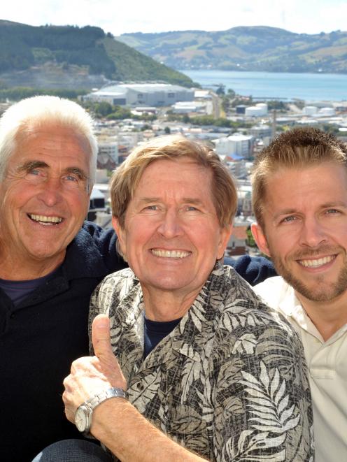 Former AFS scholar Michael Porter (67), centre, with his son Tim (34) and New Zealand ''brother''...