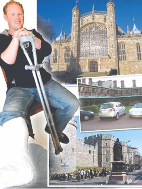 Former Dunedin tenor Nick Madden contemplates the leg he broke during a late night out in Dunedin...