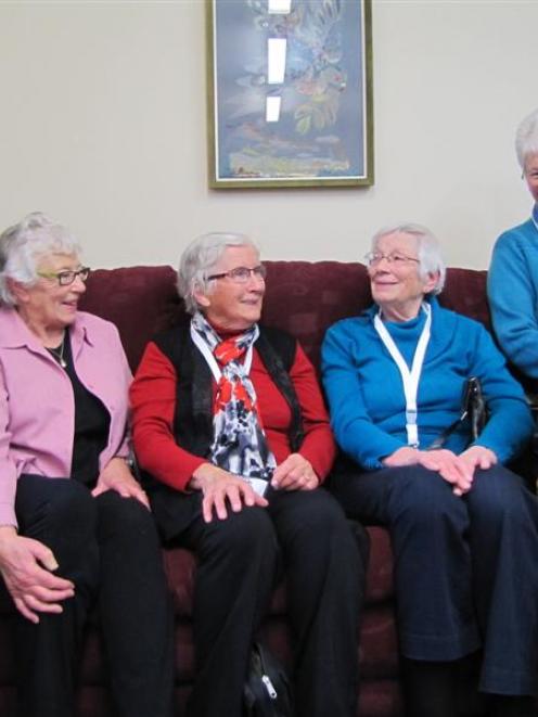Former Dunstan Hospital nurses Jenny Saunders, of Dunedin, Helen Love, Rae Rowe, Beryl Smith and...