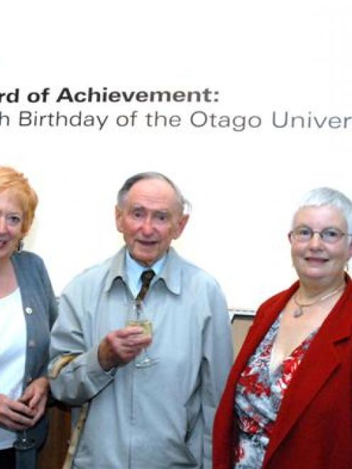 Former editors of the University of Otago Press gather in the University of Otago's Special...