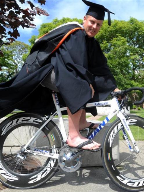 Former national cycling champion and junior cycling selector Shane Melrose prepares to graduate...