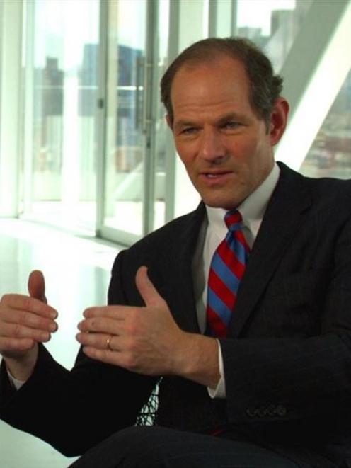 Former New York State attorney general Eliot Spitzer talks during the documentary.