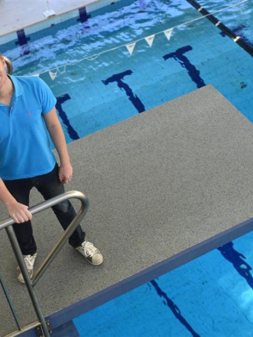 Former Otago diver and now Olympic judge Simon Latimer back on the high board at Moana Pool,...