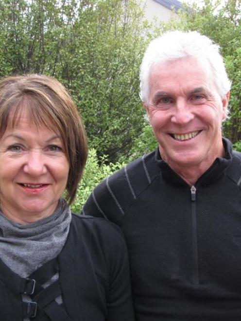 Former owners John and Jenny Milburn, in Wanaka yesterday. Photo by Lucy Ibbotson.