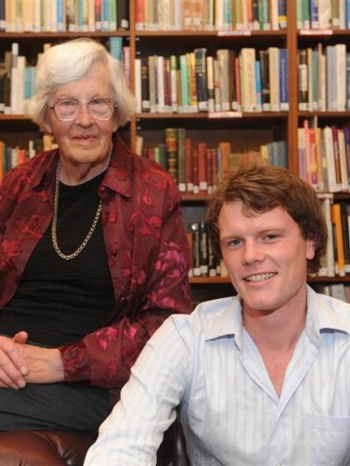 Former St Margaret's College Hall of Residence residents Ann Wylie (88) and Isaac Campbell (22)...