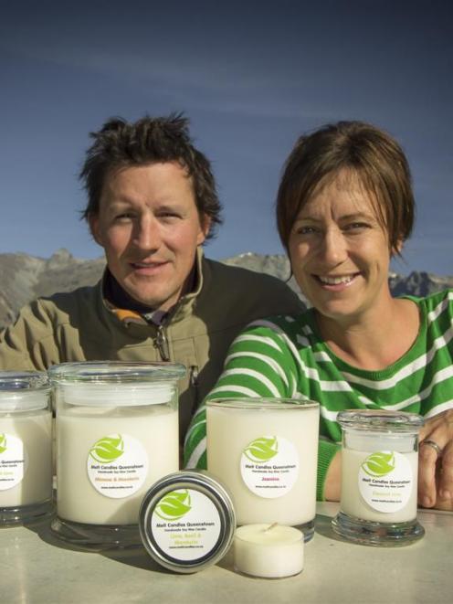 Former UK couple Per and Rachel Lindstrand now make candles at their Glenorchy home. Photo by...