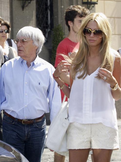 Formula One supremo Bernie Ecclestone and his daughter Petra are seen in Rome at the weekend...