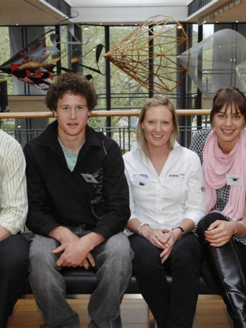 Four of the Otago and Southland Prime Minister scholarship recipients at the New Zealand Academy...
