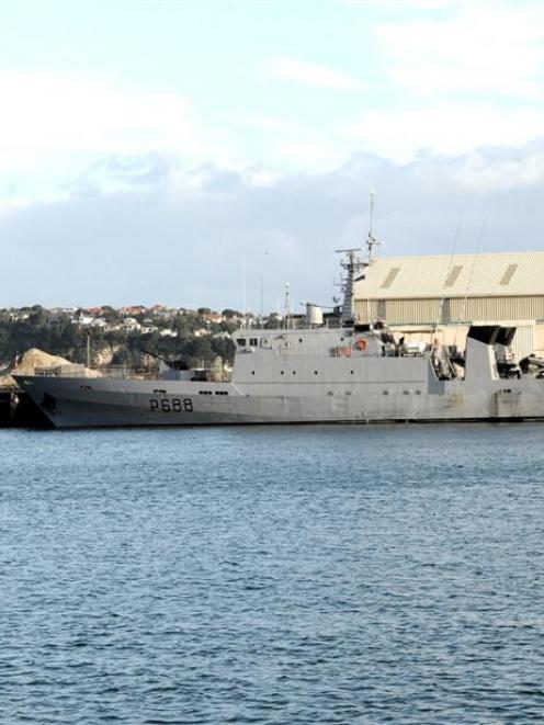 French navy patrol vessel La Moqueuse will be open to the public today before sailing home. Photo...