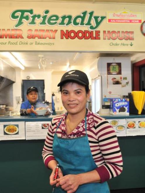 Friendly Khmer Satay Noodle House owner Kimleanng Ek in her Dunedin restaurant, which is part of...