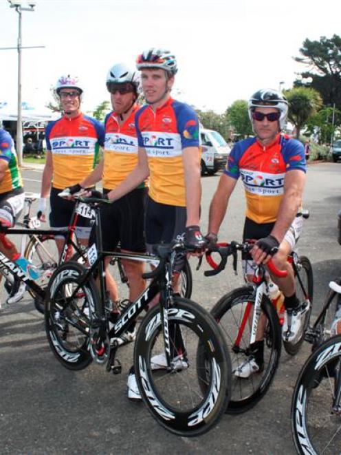 From left are David Spessot (Australia), Jacob Grieve (Dunedin), Gavin Mason (Wanaka), Alex...