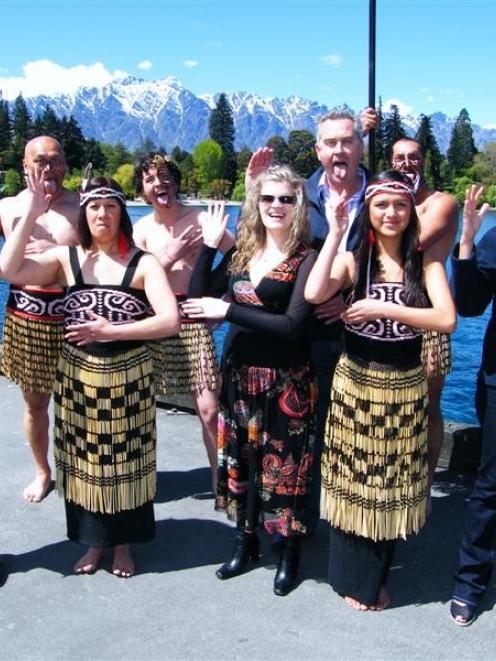 From left, RIDBC ambassador and author Tara Moss, Harry Moeke, Lyn Wairau, Te Rangi Moeke, singer...