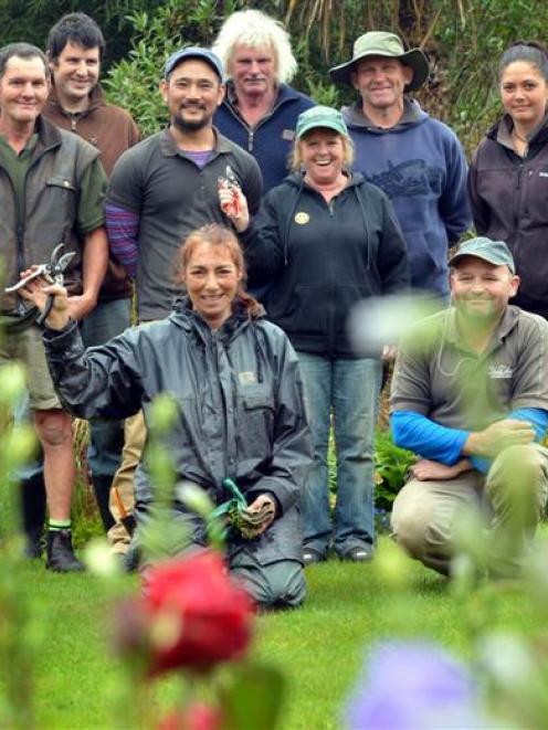 Gardeners at Chatsford retirement village (from left), Brian Ferrier, Chris Ferry,  Margot...
