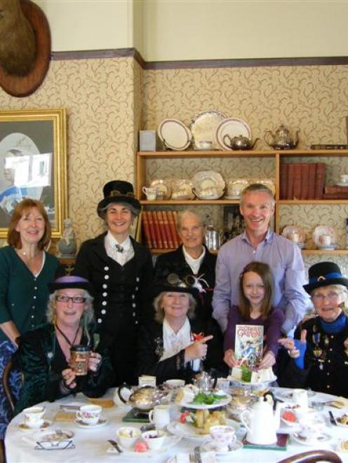 Gathering for morning tea at Annie's Victorian Tea Rooms are Oamaru steampunk enthusiasts with...
