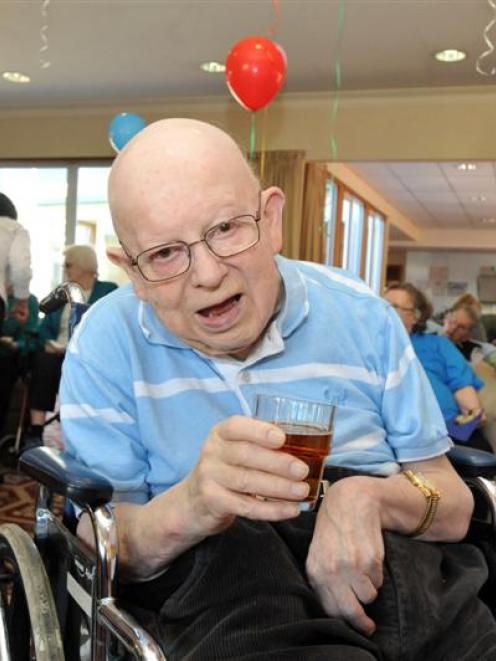 Gerry Smith celebrates the 10th anniversary of his radio show, The Fulton Home Residents' Show,...