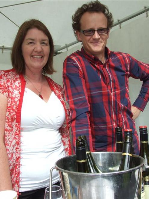 Gibbston Wine and Food Festival organiser Julie Hughes and Rockburn winemaker Malcolm Rees...