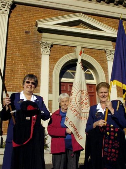 Getting ready to celebrate the First Dunedin Girls Brigade Company 80th anniversary are (from...