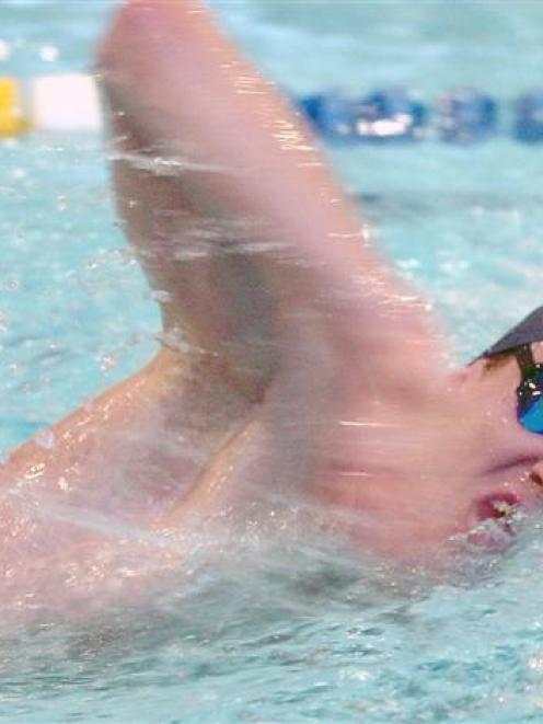 Matthew Glassford competes in the 800m freestyle during the Neptune Queen's Birthday short course...