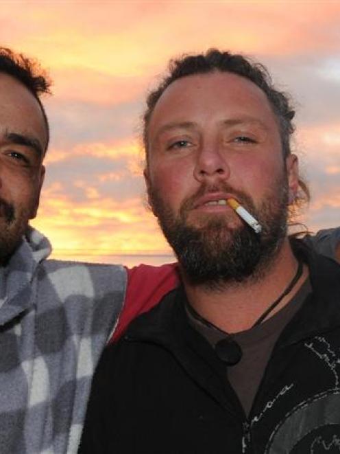 Good mates David Moses (left) and Cory Ferguson, both of Dunedin, are relieved to be recovering...