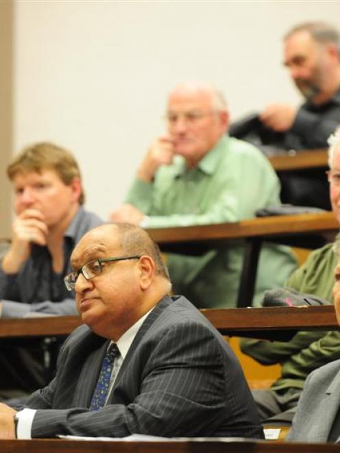 Governor-General Sir Anand Satyanand and his wife, Susan, Lady Satyanand, attend a lecture by...
