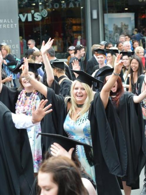 Graduations are a 'significant contributor' to Dunedin's domestic visitor spending figures. Photo...