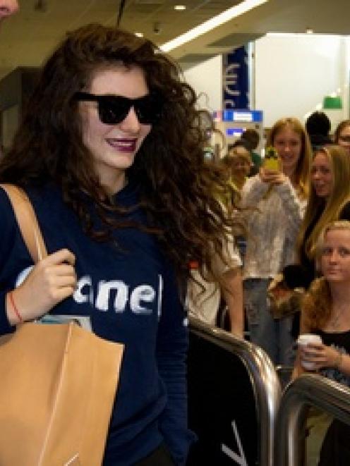 Grammy winning New Zealand music artist Lorde arriving back in Auckland today. Photo / Sarah Ivey