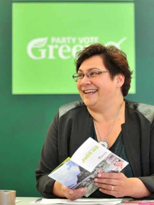 Green Party co-leader Metiria Turei in Dunedin on Friday. Photo by Linda Robertson.