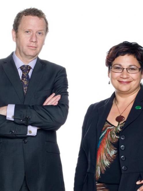 Green Party co leaders Russel Norman and Mitiria Turei. Photo by NZ Listener.