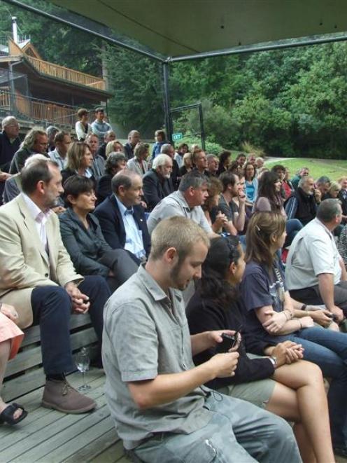 Guests at the park's celebrations are treated to a conservation show by wildlife keeper Perg...