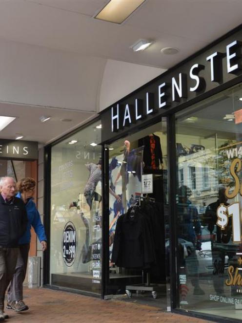 Hallenstein Glasson (pictured, its Hallensteins Dunedin shop) is looking to winter sales for an...