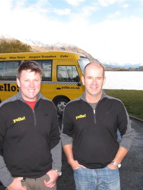 Hamish Fraser (left) and Alan Baxter, the owner-operators of Wanaka cab company Yello!, will...