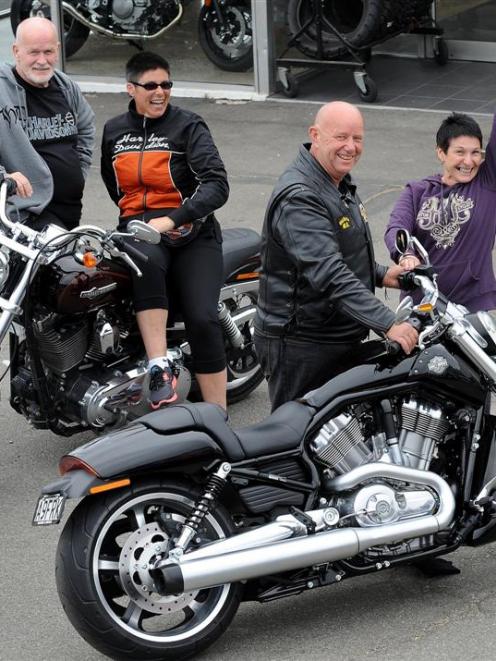 Hastings and Napier Harley-Davidson enthusiasts  (respectively from left) Jim and Chrissie Pyne...