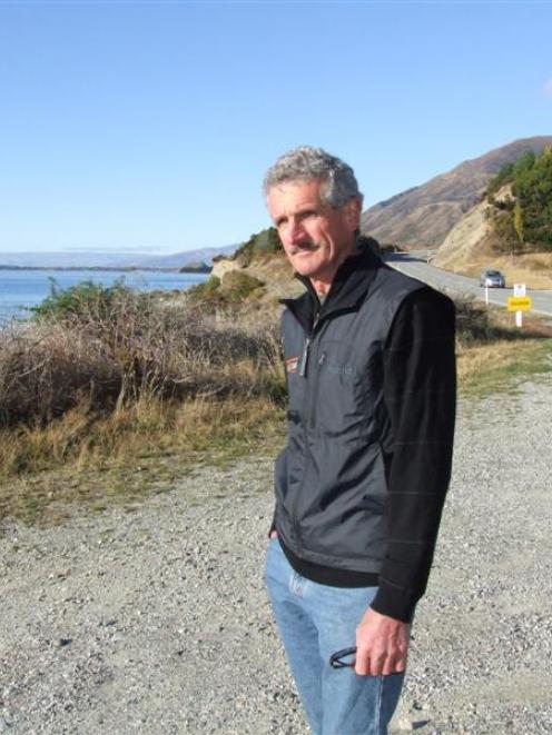 Hawea Community Association member John Taylor inspects a State Highway 6 lakeside rest area at...