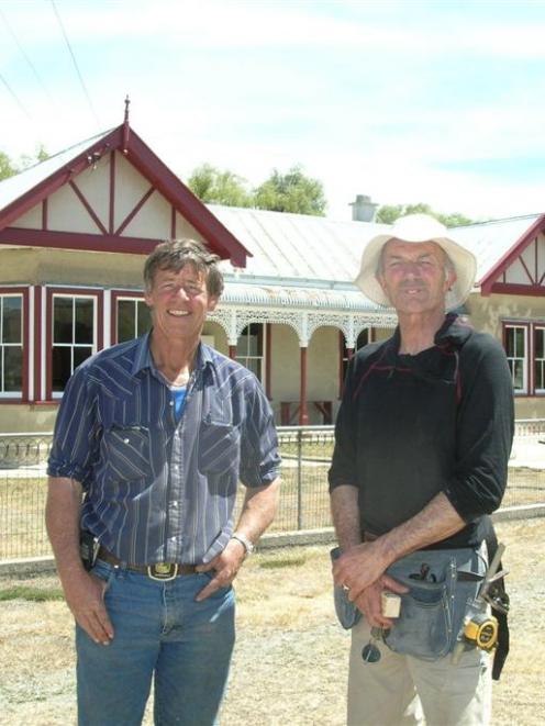 Hayes Engineering Works manager Ken Gillespie (left), of Oturehua, and architectural conservator...
