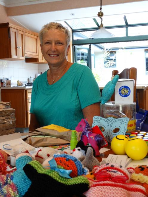 Heart of gold . . . St John volunteer Christeen Bates has been making distraction packs to keep...