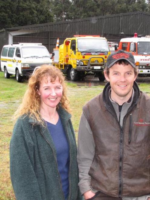 Heather Pennycook, with current chief Chris Wilson, will take over as fire chief for the Makarora...