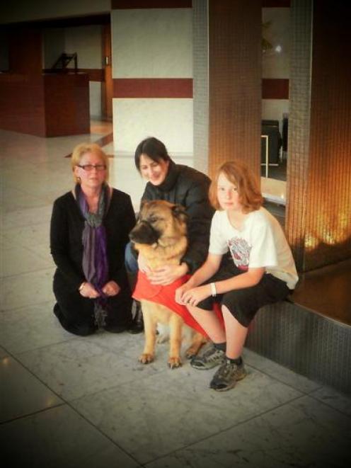 Helen Lewthwaite (left) and her son, Aidan (11), right, were reunited with Rica and owner Melanie...