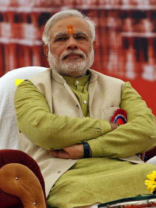 Hindu nationalist Narendra Modi, prime ministerial candidate for India's main opposition...