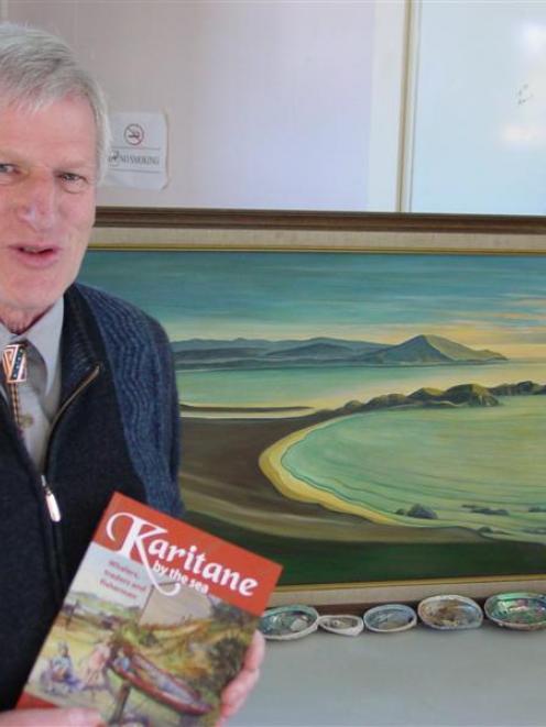 Historian Ian Church, of Sawyers Bay, at the launch of his latest book Karitane by the Sea, at a...