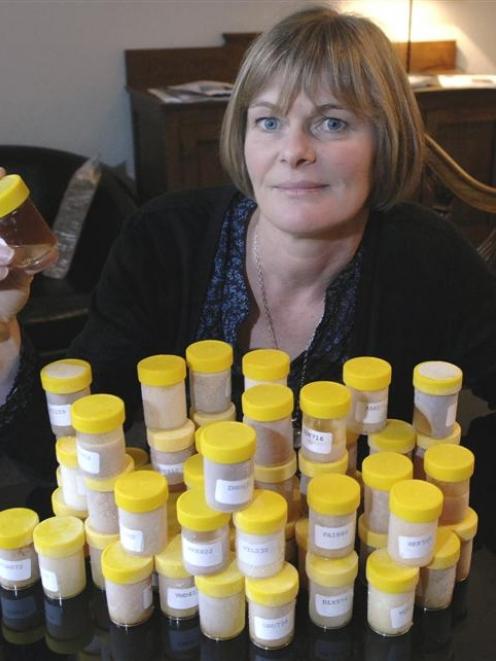 Honey samples collected by Linda Croudis, from Oritain, for a Dunedin vault in a bid to protect...
