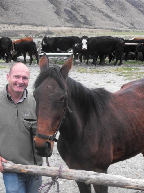 Horse Trekking Company owner David Black with his horse Mojo at the Ben Lomond Station. Mr Black...