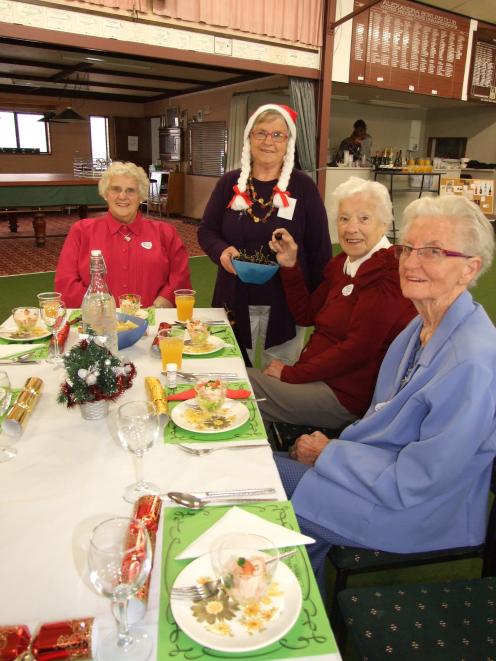 Hostess Jan Robb (second from left) with (from left) Rosemary Drake, Lorna Love and Mary McIntyre...