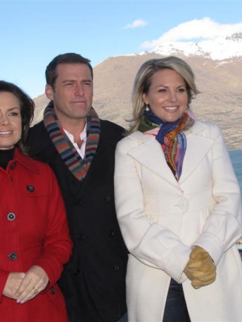 Hosts of Australia's Today show from left, Lisa Wilkinson, Karl Stefanovic and Georgie Gardener...