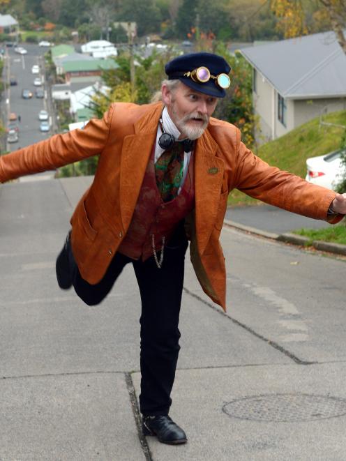 Iain Clark revisits the scene of his Baldwin St, Dunedin, roller-skating feat of 26 years ago.