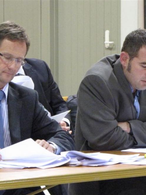 Ian Gordon, of Morrison Kent lawyers (left) and resource management planner John Edmonds, of...