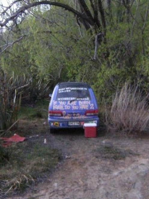 Illegal freedom campers filmed by the Queenstown Lakes District Council. Photo supplied.
