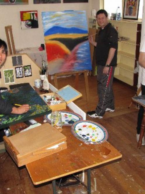 Illustrator (pen, ink and acrylic) Sunhee Shin, of Frankton, painter (acrylic) Paulo Marrtens, of...
