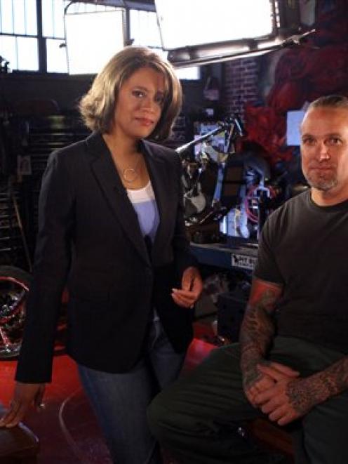 In this publicity image released by ABC, correspondent Vicky Mabrey, left, is shown with Jesse...
