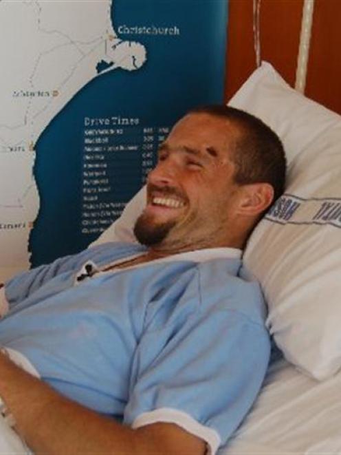 Injured tramper Matthew Briggs. Photo by the Greymouth Star.